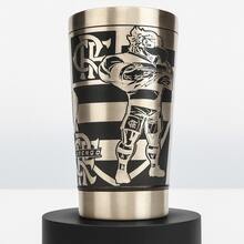 Personalized Laser Engraved Flamengo Thermal Mug 473ml – Red And Black Theme - Black - View 1