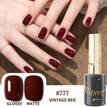 12ml 1 Bottle Transparent Nail Polish, All-Season, Suitable For Nail Salon Manicure Decoration, Also A Great Gift For Women Nails - Burgundy - View 7