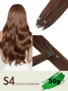 8D微型接发，真人发微珠接发，直发，灰金色挑染，漂白金色，50股，纳米环，隐形迷你硅胶珠微型接发