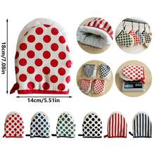 1/2 件装耐热条纹烤箱手套 - 防热隔热烹饪烘焙手套 - 厨房配件 - 彩色 - 查看 6