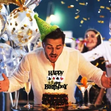 1pc Casino Cake Toppers Poker Game Chips Player Happy Birthday Cake Picks Decoration Las Vegas Casino Night Themed Birthday Party Supplies - 彩色 - 查看 6