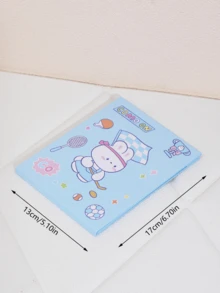 1 Stück faltbarer, tragbarer Cartoon Make-up Spiegel, Tisch-Handhalte-Papier Make-up Spiegel, süßer Tisch-Standspiegel für den Heimgebrauch