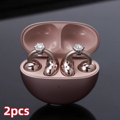 2pcs Rhinestone Flower Earphone Clips, Compact & Delicate Design, Durable Copper Material, Detachable DIY Earphone Decorations