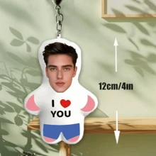 Customized Photo Keychain, Cute Double-Sided Printed Pillow Keychain, Creative DIY Mini Bag Pendant, Essential Gift For Family And Friends, Christmas Gift - Multicolor - View 7