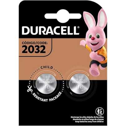 DURACELL Pila de botón CR 2032, 2 pzas