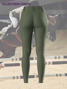 2 piezas Pantalones de montar de cintura alta con control de abdomen, transpirables para mujer. Pantalones de montar con bolsillos, agarre de silicona, secado rápido, elásticos y cómodos con ajuste ceñido, aptos para equitación, deportes al aire libre