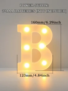 1pc LED Letter Lights Pink Lamp, Glitter Letters, Light Up Alphabet, Letters Sign, Dry Battery Powered, For Home Party Decoration Night Bar Wedding Birthday Christmas Lamp Girls Gift, Night Light For Proposals, Birthdays, And Photo Props, The Best Gift For Mother's Day And Father's Day - Multicolor - View 14
