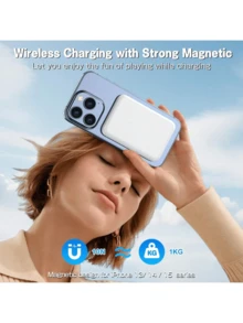 Sạc nhanh 5000mAh, phù hợp cho văn phòng, ký túc xá và nhà riêng. Bộ sạc không dây cho điện thoại, ký túc xá và nhà riêng. - trắng - Xem 2