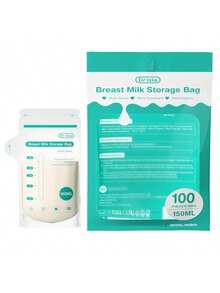 MAMIJOY 10pcs/30pcs/100pcs Breast Milk Storage Bags, 150ml Breastmilk Storage Bags With Spout, Self-Standing Bags, Space-Saving, Portable - Multicolor - View 2
