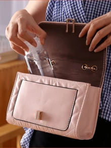 1pc 200ML Empty Makeup Remover Subpackage Bottle, Travel Essentials Push Down Empty Pump Dispenser Bottle Professional Push Down Liquid Pumping Empty Bottle Dispenser For Nail Polish And Makeup Remover, Living Room Home Bedroom Bathroom House Decor, Travel Stuff, Wedding, Party, Birthday, Gifts For Men Mom Dad Friends, New Years, Accessories, Funny Gift Push Down Pump Dispenser Travel Accessories Dormitory Bathroom Essentials, Essentials For Business Trips And Travel - Trong sáng - Xem 3