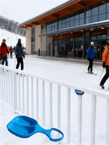 Portable Sled Board, Outdoor Winter Plastic Skiing Board For Grass And Sand, Cold-Resistant Sliding Mat, Adult Single Sled, Sled Board Tabula, Ski Training Equipment, Multi-Function Sled, Portable Design, Smooth Surface, Sliding Mat, Outdoor Enthusiasts - Multicolor - View 8