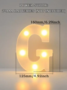 1pc LED Letter Lights Pink Lamp, Glitter Letters, Light Up Alphabet, Letters Sign, Dry Battery Powered, For Home Party Decoration Night Bar Wedding Birthday Christmas Lamp Girls Gift, Night Light For Proposals, Birthdays, And Photo Props, The Best Gift For Mother's Day And Father's Day - Multicolor - View 24