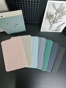 Ốp bảo vệ máy tính bảng, tương thích với máy tính bảng Galaxy/iPad/Redmi Pad SE/Pad, chống rơi, siêu mỏng, chân đế thông minh, tự động bật/tắt màn hình; tương thích với Apple iPad Mini 4/5/6 (9.7/10.2/10.5 inch), Air 4/5/6 (thế hệ thứ 10, 10.9 inch), Pro 11 inch, Air 11 (M2), Air 13 và Pro 11 (M4) - Màu xanh hải quân - Màu xanh hải quân - Xem 6