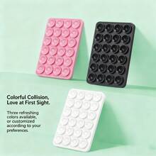 1 Silicone Suction Cup Phone Grip, Suction Phone Holder, Selfie And Video Hands-Free Sticky Phone Grip, Phone Finger Grip - 彩色 - 查看 3