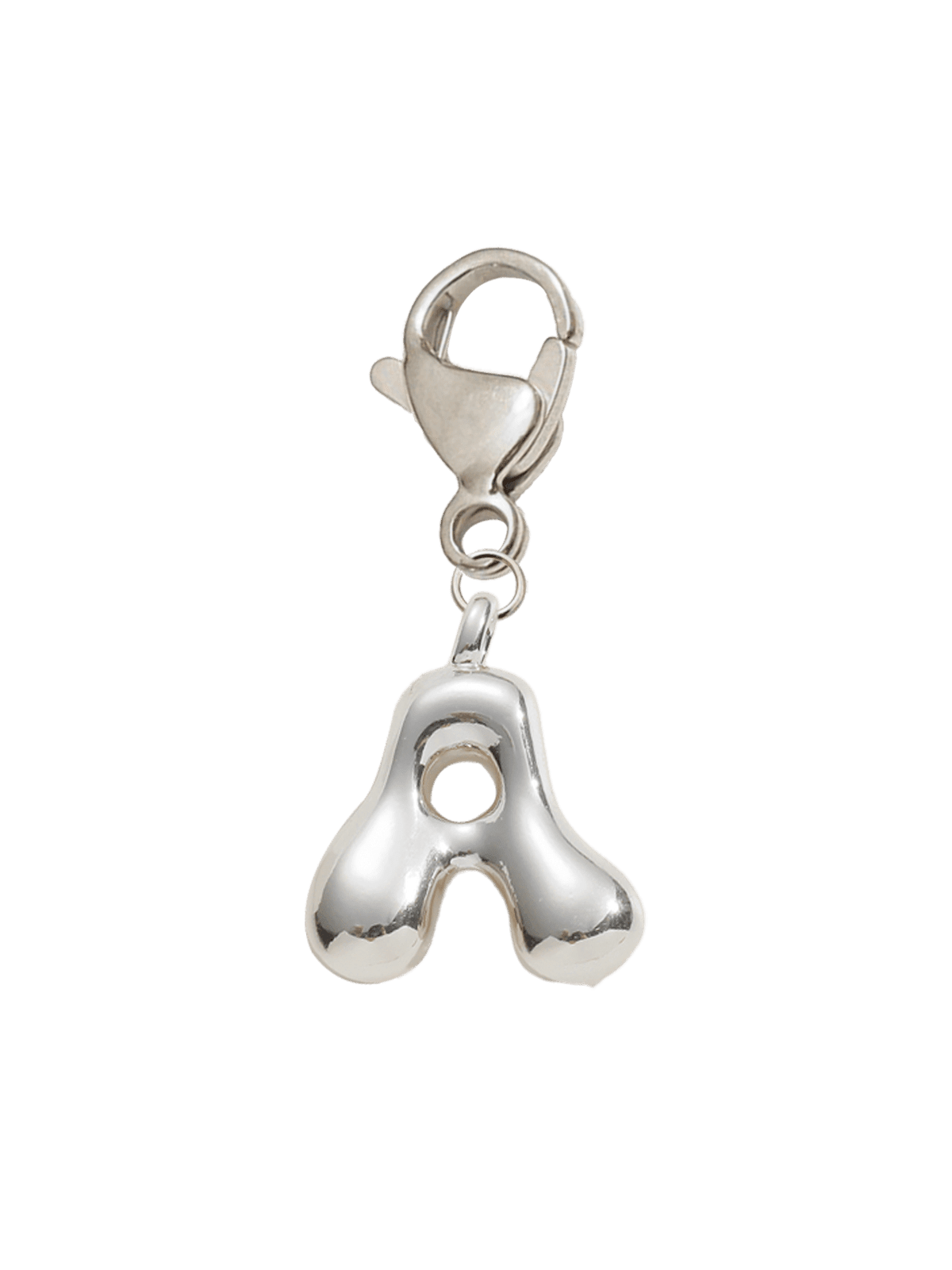 泡泡银色字母可爱项链吊坠包包挂件 - 幸运水晶吊坠，字母 A-Z，春夏搭配最佳单品，闪亮合金包包背包挂件 - 完美礼物 - 彩色 - 查看 14