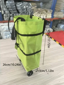 Portable Shopping Cart, Foldable Shopping Bag, Lightweight Wheeled Handcart, Shopping Bag, Shopping Bag, Storage Bag.