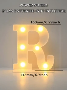 1pc LED Letter Lights Pink Lamp, Glitter Letters, Light Up Alphabet, Letters Sign, Dry Battery Powered, For Home Party Decoration Night Bar Wedding Birthday Christmas Lamp Girls Gift, Night Light For Proposals, Birthdays, And Photo Props, The Best Gift For Mother's Day And Father's Day - Multicolor - View 18