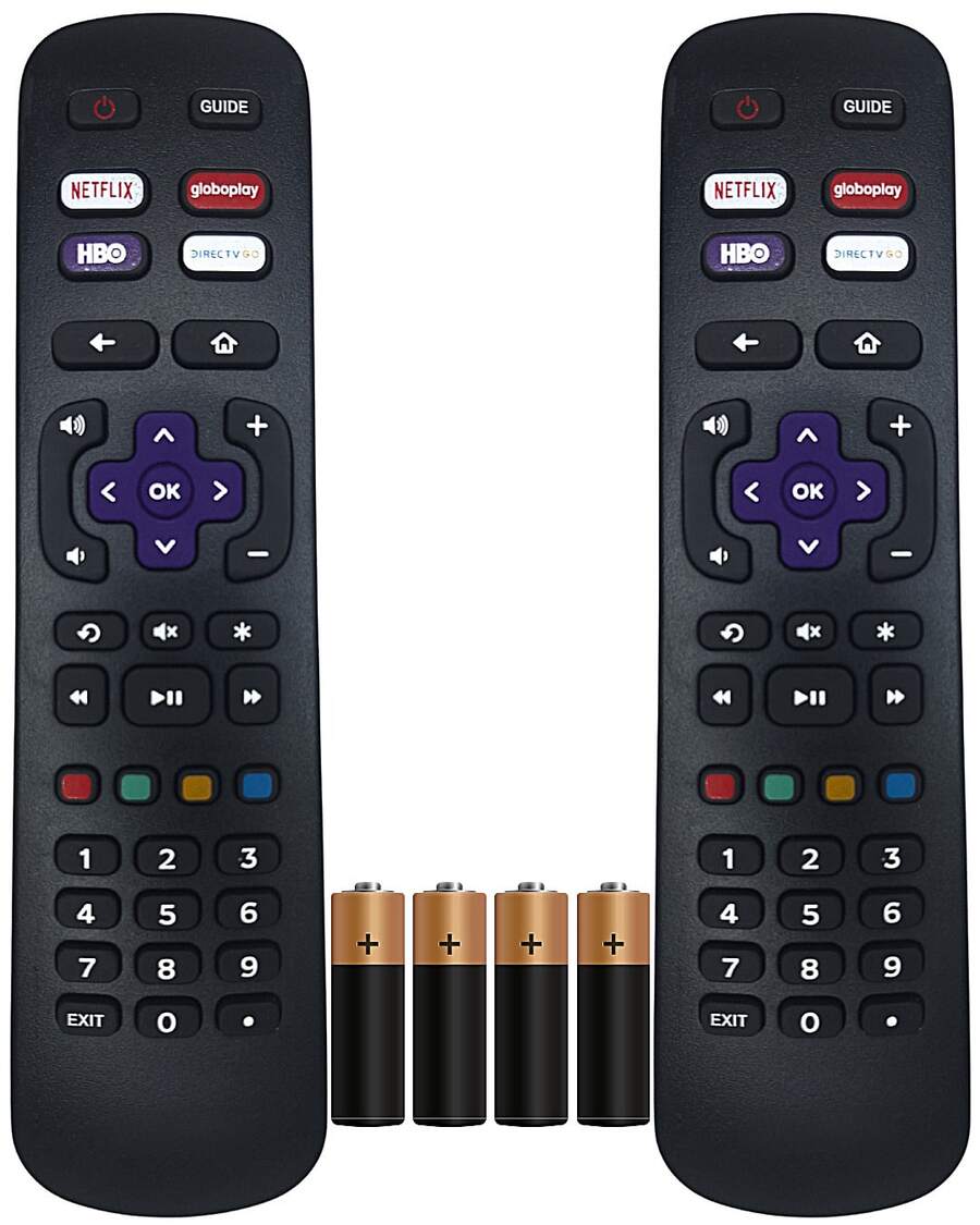 Controle Remoto Para TV SEMP Roku Smart - Preto - Visão 1