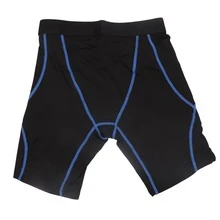 Pantalón Corto Compresivo para Baloncesto y Entrenamiento, Tejido Elástico de Secado Rápido y Transpirable, Color Azul Talla L - Multicolor - Ver 4