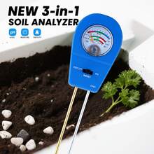 Probador de suelo 3 en 1 pH, humedad y fertilidad, sin batería necesaria, lectura instantánea, kit de prueba de suelo, herramienta de jardinería enchufable y lista para usar para invernadero, interior, exterior y plantas en maceta, ideal para jardineros principiantes
