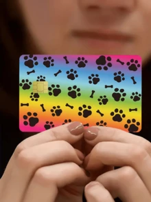 1pc Animal Paw Print Credit Card Sticker, Creative Personalized Ultra-Thin Cool PVC Anti-Fingerprint Credit Card Protector, High Quality, Scratch-Resistant, Suitable For Men And Women, Applicable To Small Chip Cards, Bank Cards, Credit Cards, Transportation Cards, Campus Cards, Etc., Can Be Used For DIY Decoration, Back To School Supplies, Cute Pets, Pet Lovers (Random Style Shipped) - Multicolor - View 15