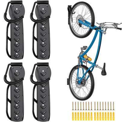 Porta Bicicleta Soporte De Pared Colgar Bicicletas 4 Piezas