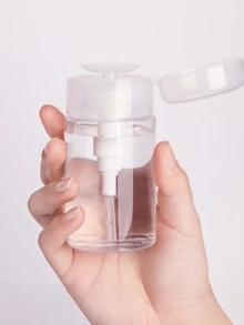 1pc 200ML Empty Makeup Remover Subpackage Bottle, Travel Essentials Push Down Empty Pump Dispenser Bottle Professional Push Down Liquid Pumping Empty Bottle Dispenser For Nail Polish And Makeup Remover, Living Room Home Bedroom Bathroom House Decor, Travel Stuff, Wedding, Party, Birthday, Gifts For Men Mom Dad Friends, New Years, Accessories, Funny Gift Push Down Pump Dispenser Travel Accessories Dormitory Bathroom Essentials, Essentials For Business Trips And Travel - Trong sáng - Xem 2