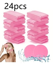 Komprimierter Gesichtsreinigungsschwamm, geeignet für Kosmetiker, komprimierter Make-up-Schwamm, runder Gesichtswaschschwamm, komprimierter Peeling-Make-up-Entfernerschwamm für Frauen, Valentinstag-Geschenk, Weihnachtsgeschenk, Schulanfang