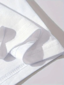 Camiseta vintage lavada para hombres, camiseta de algodón puro impresa de manga corta, ajuste slim, versátil, camiseta de jeans elegante - Negro - Ver 6