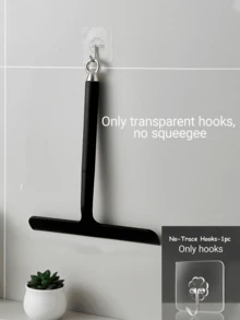 1pc Powerful Silicone Glass Squeegee, Anti-Slip Grip, Wear-Resistant And Durable, Compact And Miniature, Ergonomic Handle, Multi-Functional Glass Cleaning Tool, Suitable For Household Bathrooms And Car Glass Use, Window Cleaning Tool