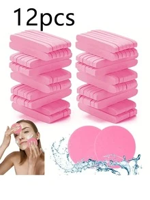 Komprimierter Gesichtsreinigungsschwamm, geeignet für Kosmetiker, komprimierter Make-up-Schwamm, runder Gesichtswaschschwamm, komprimierter Peeling-Make-up-Entfernerschwamm für Frauen, Valentinstag-Geschenk, Weihnachtsgeschenk, Schulanfang