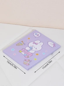 1 Stück faltbarer, tragbarer Cartoon Make-up Spiegel, Tisch-Handhalte-Papier Make-up Spiegel, süßer Tisch-Standspiegel für den Heimgebrauch