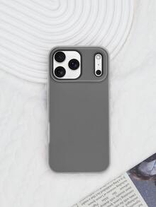 Simple Solid Color Jelly 2-In-1 Black Matte Translucent Double Layer Dual-Tone Phone Case Compatible With IPhone 17/16 Pro Max / 15 Pro / 14 Pro Max / 13 Pro Max / 16 Pro / 15 Pro Max - Pink - View 3