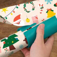 Roll Wrapping Paper Cutter, Sliding Gift Wrapping Paper Cutter, Portable Christmas Wrapping Paper Cutter, Roll Gift Wrapping Paper Cutter For Birthday Packaging, Suitable For Festival Packaging, Birthday Parties, Home Or Commercial Places, Durable Material, Practical Design, Glossy Surface(Random Color)
