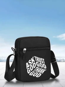 1pc/2pcs Hip-Hop Bear Graphic Print Y2K Streetwear Baseball Cap & Crossbody Bag Set, Adjustable Unisex Reversible Hat And Shoulder Bag, Gift For Yourself And Friends - Multicolor - View 6