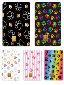 1pc Animal Paw Print Credit Card Sticker, Creative Personalized Ultra-Thin Cool PVC Anti-Fingerprint Credit Card Protector, High Quality, Scratch-Resistant, Suitable For Men And Women, Applicable To Small Chip Cards, Bank Cards, Credit Cards, Transportation Cards, Campus Cards, Etc., Can Be Used For DIY Decoration, Back To School Supplies, Cute Pets, Pet Lovers (Random Style Shipped) - Multicolor - View 9