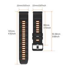 1 Dây đeo đồng hồ thông minh thể thao bằng silicon hai màu 22mm thoáng khí có thể điều chỉnh, phù hợp với GT6 GT5 GT4 46mm, COROS APEX 4 42mm/APEX 2 Pro/APEX 46mm/Pace 3, Amazfit Bip6/GTR 4 3 2 2e, Phụ kiện dây đeo đồng hồ thông minh thoáng khí thoải mái - 22mm - Xem 2