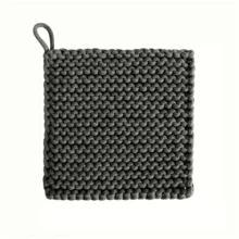 1 قطعة حامل إناء مصنوع يدويًا، حصيرة عزل سميكة مُحاكة، حصيرة طاولة ذات لون واحد للمطبخ والمائدة