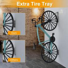 4 piezas Soporte de pared para bicicleta, Accesorio de soporte de exhibición de bicicleta - Negro - Ver 2