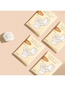10/50/100pcs Disposable Travel Toilet Seat Covers, Portable Travel/Business Toilet Seat Pads, Waterproof Portable Toilet Paper Mats, Essential Accessories For Airplane Travel, Pregnancy/Childbirth, Public Restrooms, Campus Life, Outdoor Hiking, Camping, And Bathroom Use. Soluble Paper Toilet Seat Covers, Khaki Color, Individually Packaged, Clean And Hygienic. - Yellow - View 8