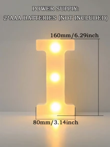 1pc LED Letter Lights Pink Lamp, Glitter Letters, Light Up Alphabet, Letters Sign, Dry Battery Powered, For Home Party Decoration Night Bar Wedding Birthday Christmas Lamp Girls Gift, Night Light For Proposals, Birthdays, And Photo Props, The Best Gift For Mother's Day And Father's Day - Multicolor - View 32