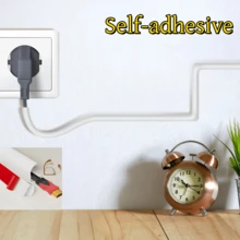 1PC 1m/2m/3meters Cable Hider,Flexible Cable Concealer For Wall Mounted TV, Self-Adhesive Cord Hider Protector Soft Wire Cover With Cap For Wall Home Office Use - Multicolor - View 2