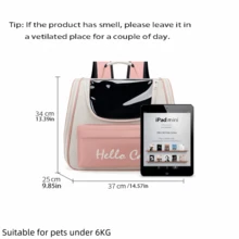 1pc Breathable Cat Backpack, Transparent Large Capacity Modular Cat Outdoor Bag, Foldable Pet Cat Carrier Backpack, Convenient And Quick, Suitable For Cats, Dogs And Other Pets Outdoor Use, Also Can Be Used For Outdoor Vehicles - Multicolor - View 4