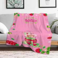S-Strawberry Pink Shortcake Throw Camping Chair Picnic Blanket Fluffy Plaid Blankets For Decorative Sofa Portable King Lid Downy (6) - 如圖所示 - 查看 13