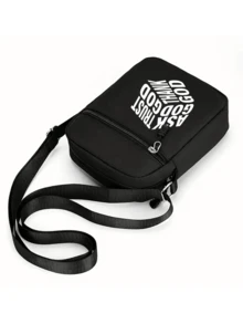 1pc/2pcs Hip-Hop Bear Graphic Print Y2K Streetwear Baseball Cap & Crossbody Bag Set, Adjustable Unisex Reversible Hat And Shoulder Bag, Gift For Yourself And Friends - Multicolor - View 4