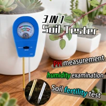 Probador de suelo 3 en 1 pH, humedad y fertilidad, sin batería necesaria, lectura instantánea, kit de prueba de suelo, herramienta de jardinería enchufable y lista para usar para invernadero, interior, exterior y plantas en maceta, ideal para jardineros principiantes