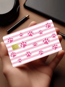1pc Animal Paw Print Credit Card Sticker, Creative Personalized Ultra-Thin Cool PVC Anti-Fingerprint Credit Card Protector, High Quality, Scratch-Resistant, Suitable For Men And Women, Applicable To Small Chip Cards, Bank Cards, Credit Cards, Transportation Cards, Campus Cards, Etc., Can Be Used For DIY Decoration, Back To School Supplies, Cute Pets, Pet Lovers (Random Style Shipped) - Multicolor - View 13