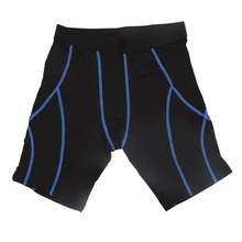 Pantalón Corto Compresivo para Baloncesto y Entrenamiento, Tejido Elástico de Secado Rápido y Transpirable, Color Azul Talla L - Multicolor - Ver 2