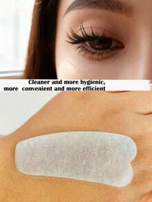 1 Box Approx. 500pcs Keratin Eyelash & Eyebrow Perming Film Paper, Thin Membrane Eyelash Curling & Fixing Sheets - White - View 2