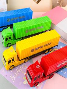 Children's Toy Engineering Truck Semi-Trailer Detachable Container Truck Sliding Tractor Truck Plastic Model Toy For Boys And Girls, Christmas - Multicolor - View 5